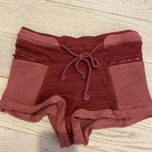 Free People cute burgundy shorts